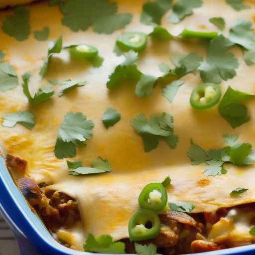 Quick and Easy Green Chile Chicken Enchilada Casserole