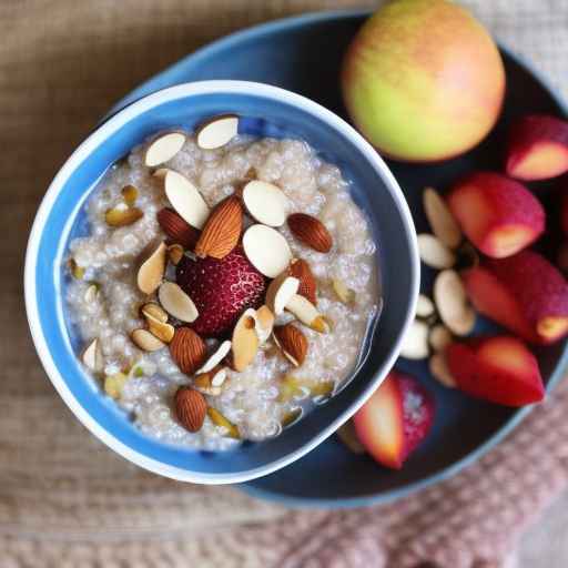 Quinoa porridge with fruit and nuts