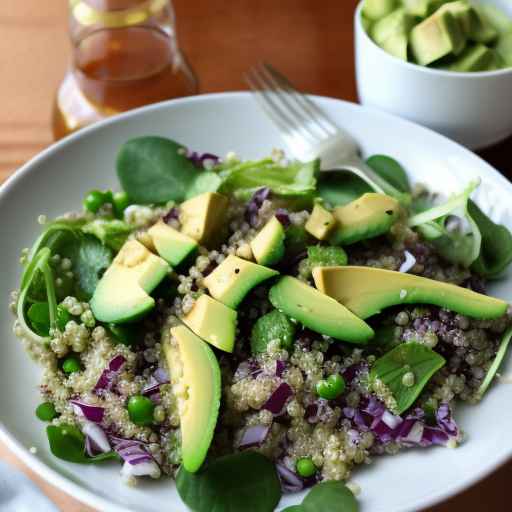 Quinoa Salad with Mixed Greens and Avocado