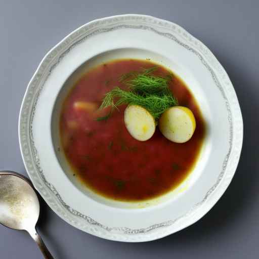 Radish and Potato Borscht with Dill and Lemon