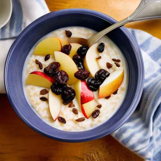 Raisin and apple porridge