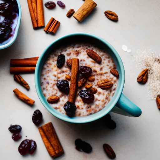 Raisin and cinnamon porridge