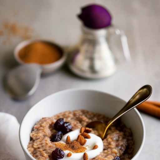 Raisin and cinnamon spice porridge