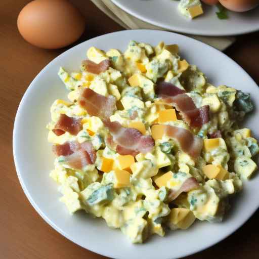 Ranch Egg Salad with Bacon and Cheddar Cheese