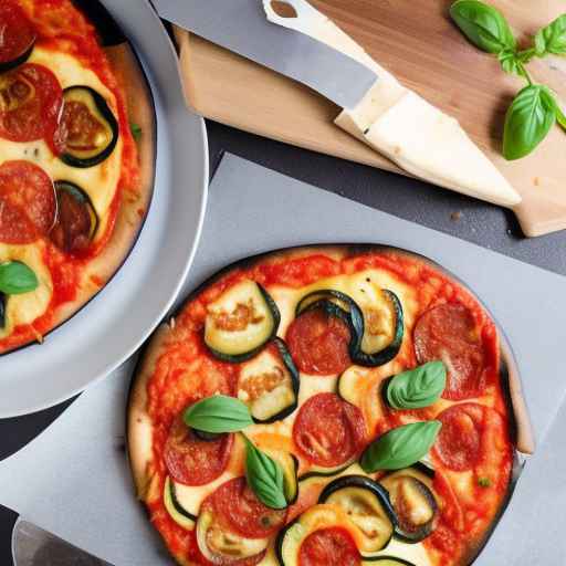 Ratatouille-Style Pizza with Zucchini, Eggplant, and Tomato