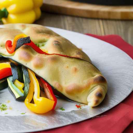 Ratatouille Calzone with Eggplant, Zucchini, and Peppers