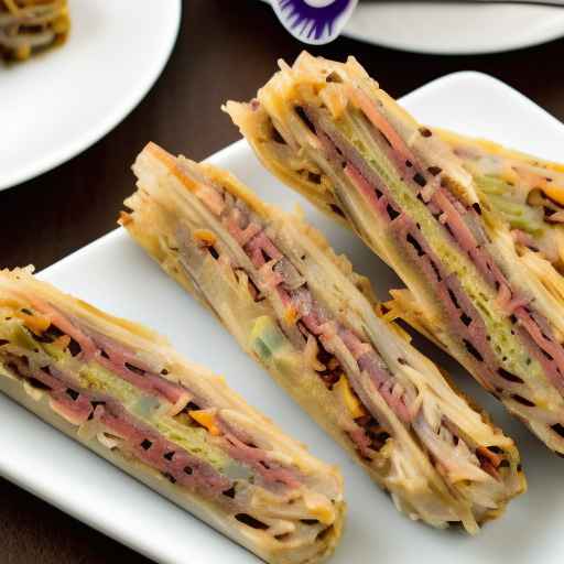 Reuben Egg Rolls