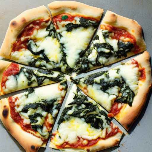 Ricotta and spinach stuffed pizza