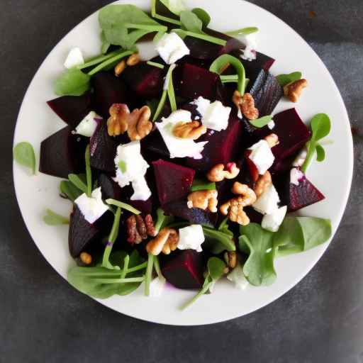 Roasted Beet Salad with Goat Cheese and Walnuts