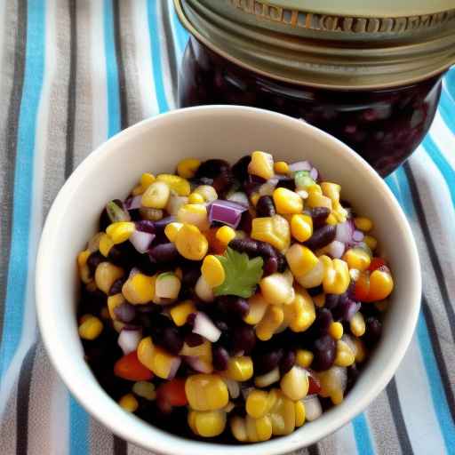 Roasted Corn and Black Bean Salsa Preserves