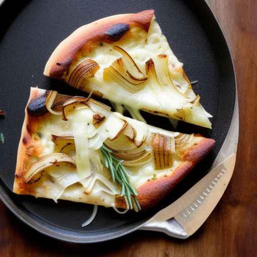 Roasted Fennel and Onion Pizza with Fontina Cheese and Rosemary