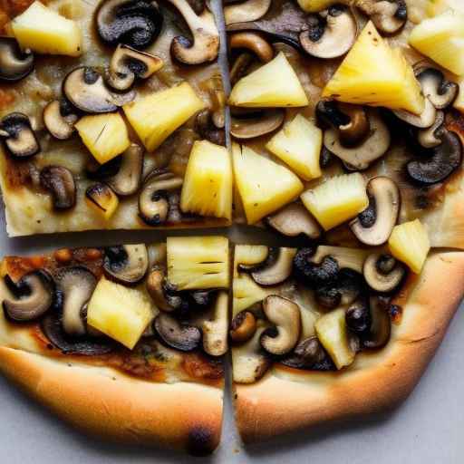 Roasted Garlic and Mushroom Pizza with Pineapple