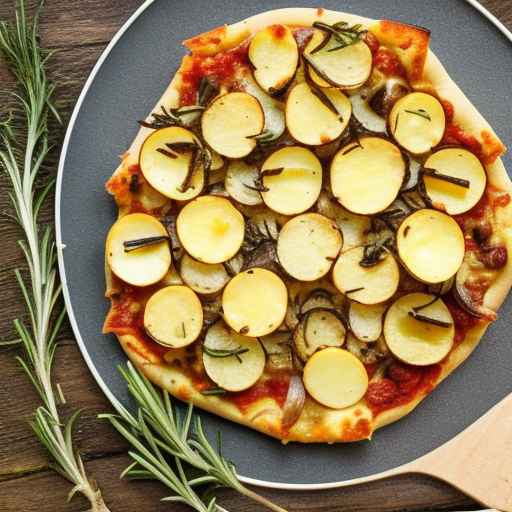 Roasted Garlic and Potato Pizza with Rosemary and Parmesan