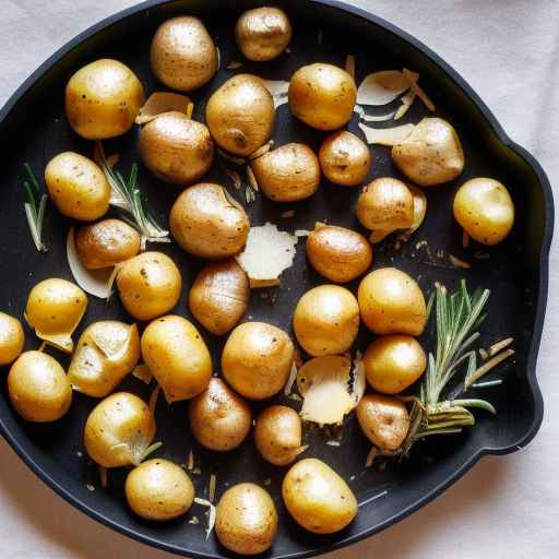 Roasted garlic and potato with rosemary and Parmesan