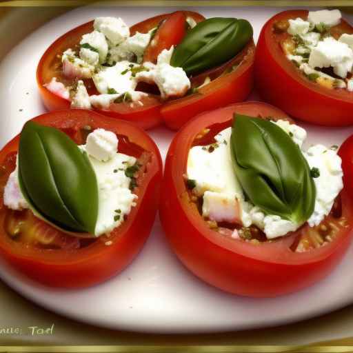 Roasted garlic and tomato with goat cheese and basil