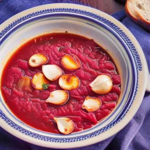 Roasted Garlic Borscht