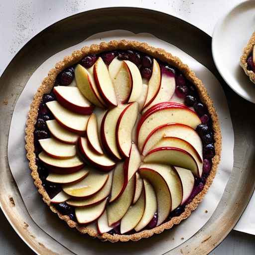 Roasted Grape and Mascarpone Tart with Apples