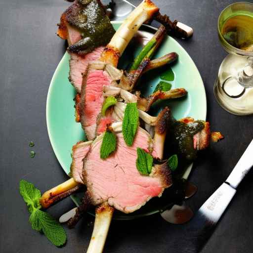 Roasted Rack of Lamb with Mint Sauce