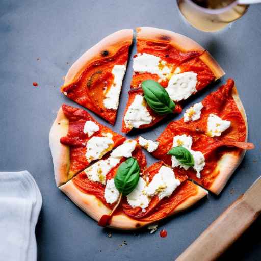 Roasted Red Pepper and Goat Cheese Pizza