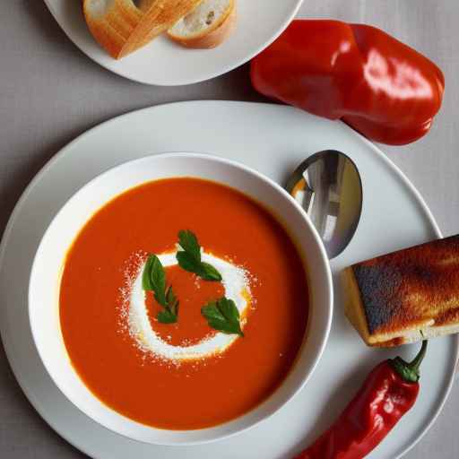 Roasted red pepper soup