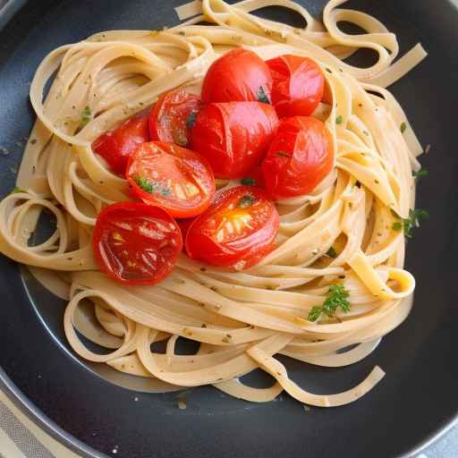 Roasted Tomato and Garlic Linguine