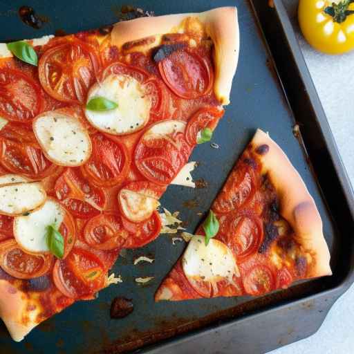 Roasted Tomato and Garlic Pizza with Basil and Parmesan