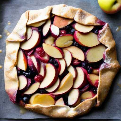 Rustic Plum and Berry Galette with Apples