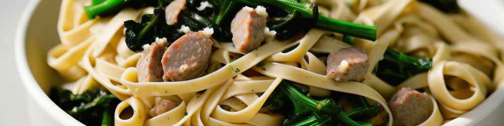 Sausage and Broccoli Rabe Fettuccine