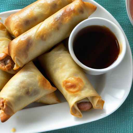 Sausage and egg breakfast egg rolls