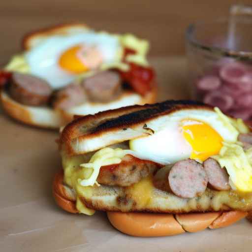 Sausage and Egg Breakfast Sandwich