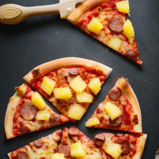 Sausage and Pepperoni Pizza with Pineapple and Onion