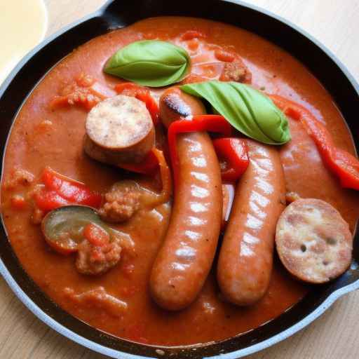 Sausage and Peppers with Tomato Basil Gravy