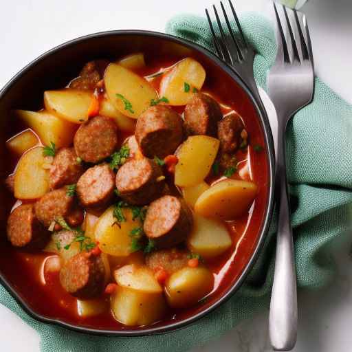 Sausage and Potato Goulash with Sauerkraut