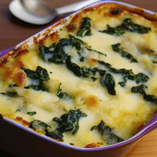 Sausage and Spinach Gratin