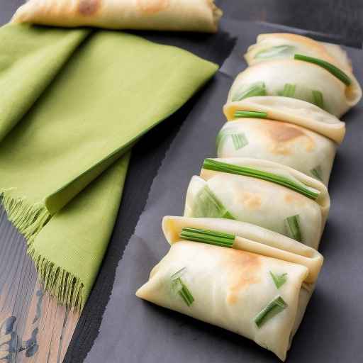 Scallion and egg pancake rolls