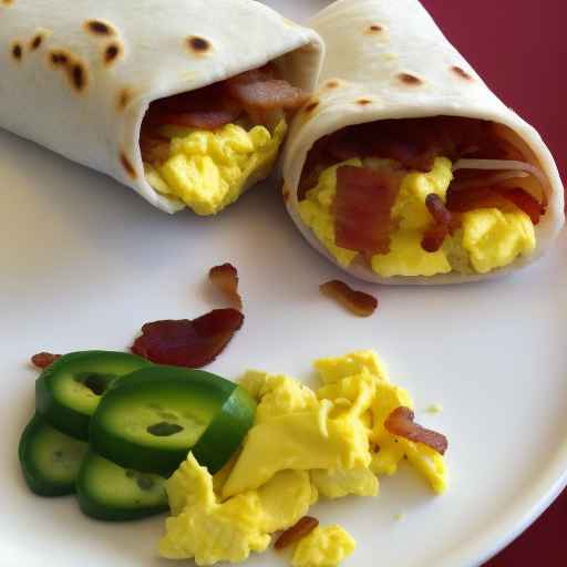 Scrambled Egg and Bacon Burrito Rolls