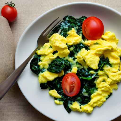 Scrambled Eggs with Spinach and Tomatoes