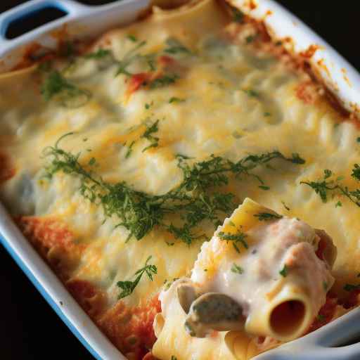 Seafood lasagna casserole