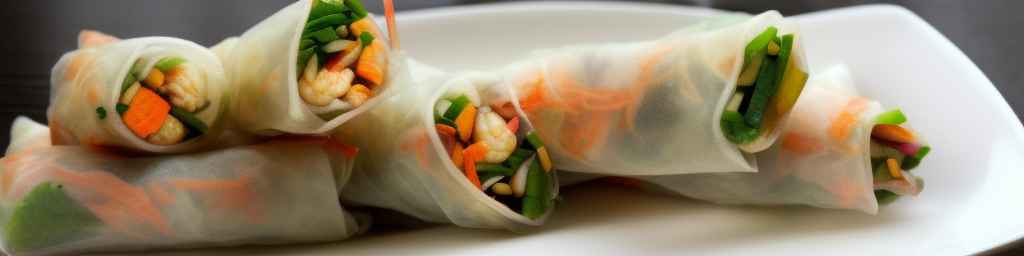 Shrimp and egg fried spring rolls