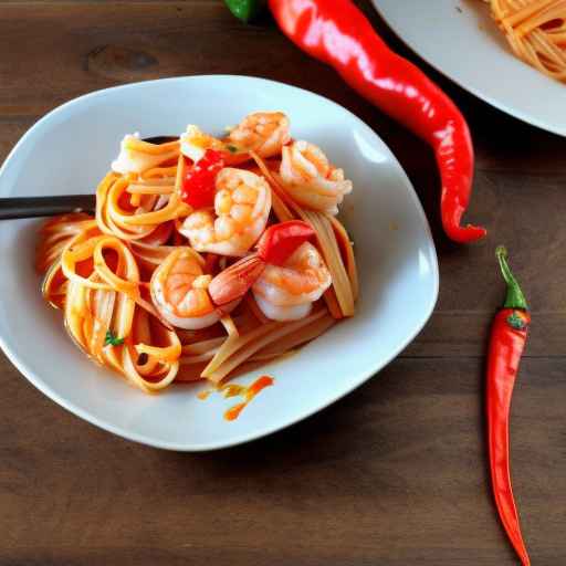 Shrimp and Roasted Red Pepper Pasta