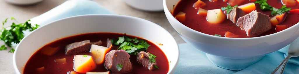 Slow-Cooker Borscht with Beef and Potatoes