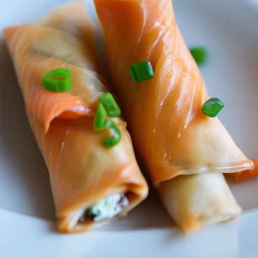 Smoked Salmon Egg Rolls