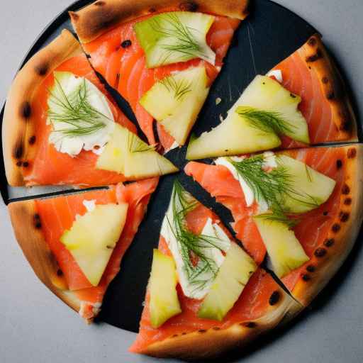 Smoked Salmon Pizza with Pineapple and Dill
