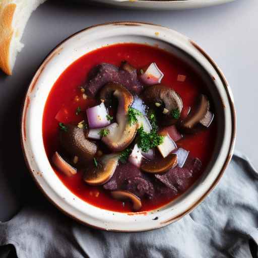 Smoky Mushroom Borscht with Paprika