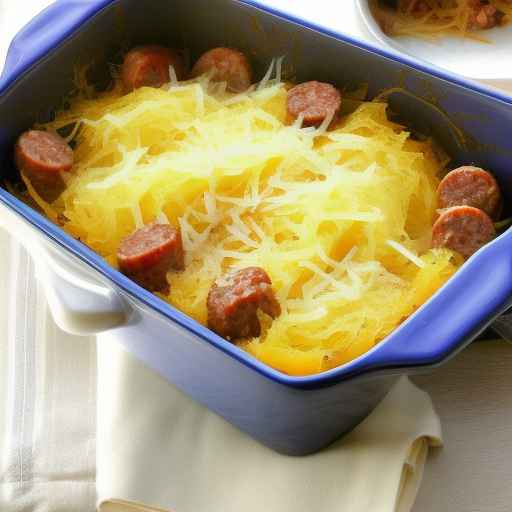 Spaghetti squash and sausage casserole