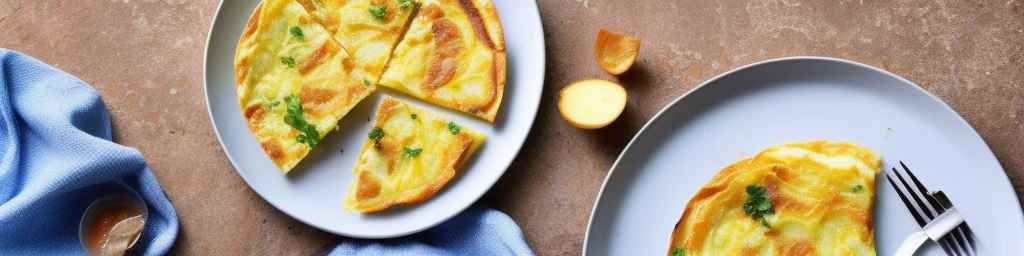 Spanish tortilla with potato and onion omelette