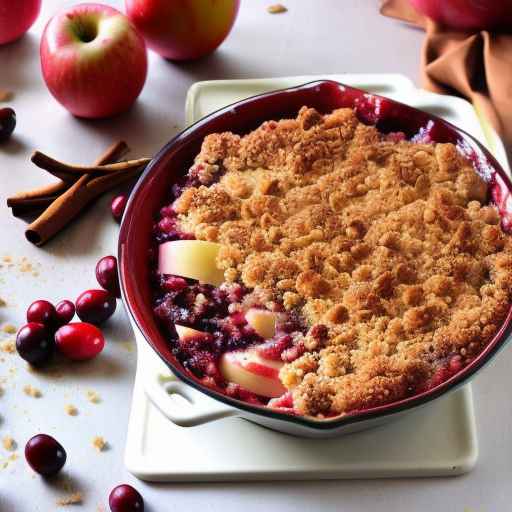 Spiced Apple and Cranberry Crumble