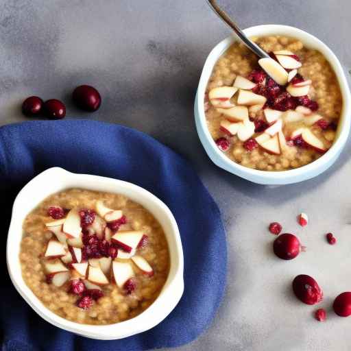 Spiced apple and cranberry porridge