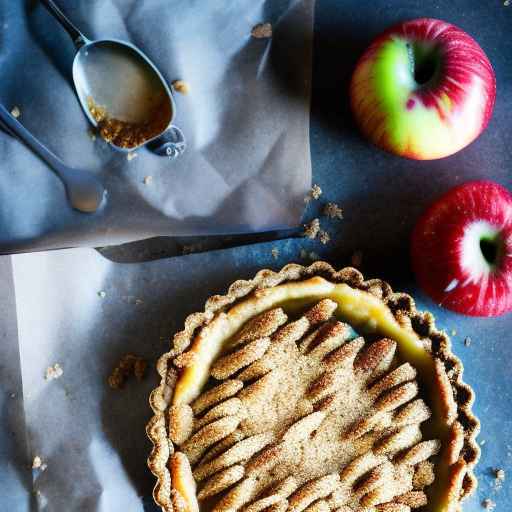 Spiced Apple Crumble Tart with Vanilla Cream