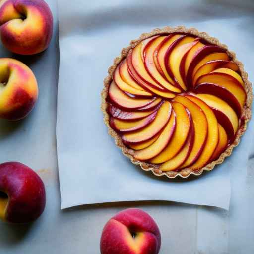 Spiced Peach and Plum Tart with Apples